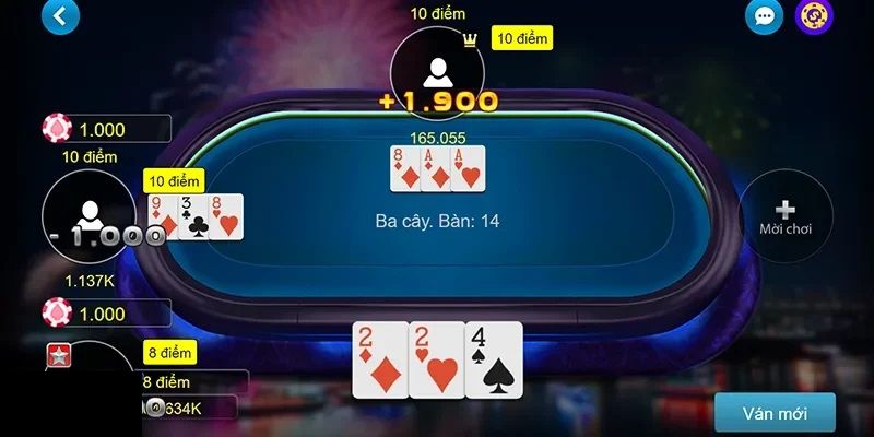 Chi tiết cách chơi và tính điểm game bài 3 cây